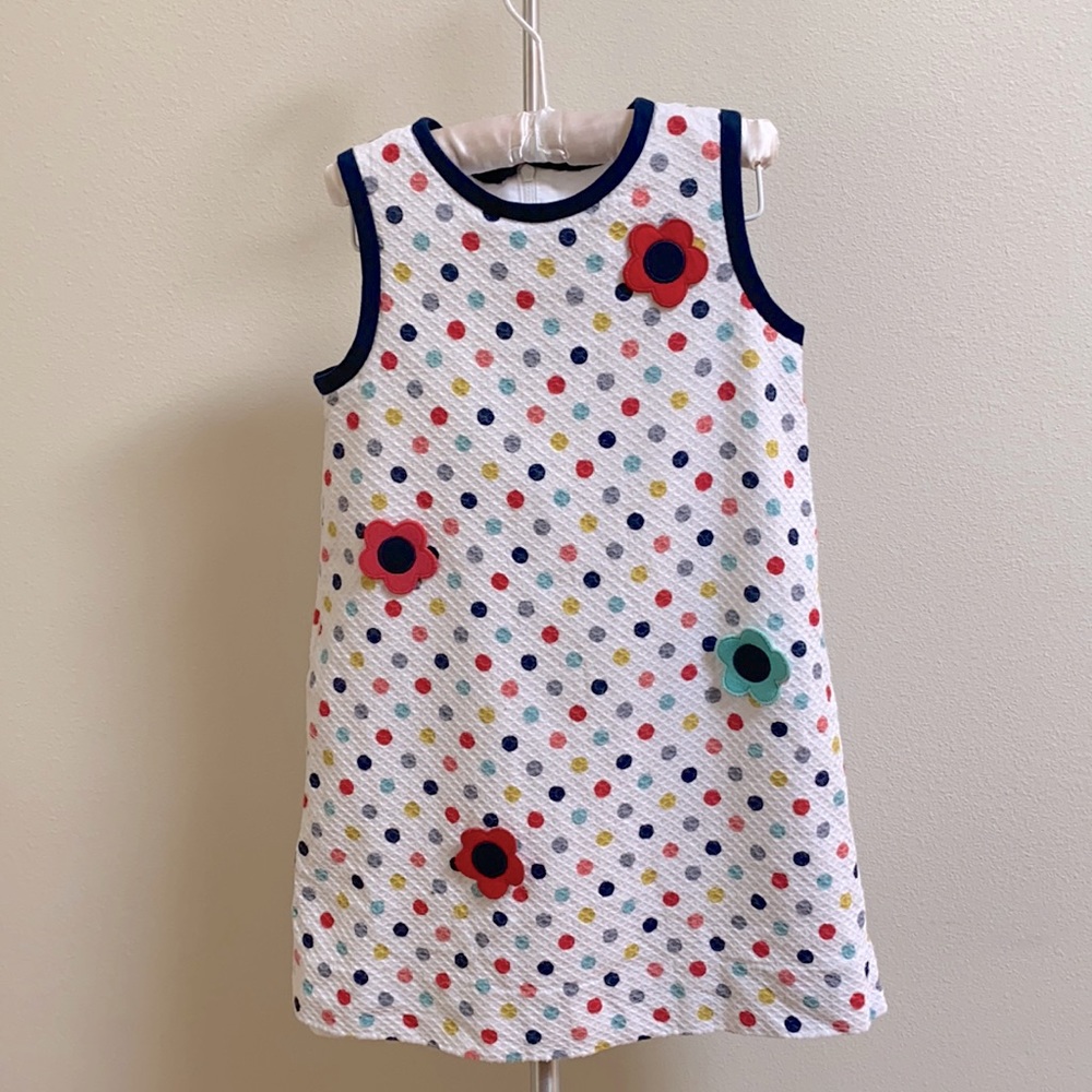 Florence Eiseman Rainbow Polka Dots Shift Dress